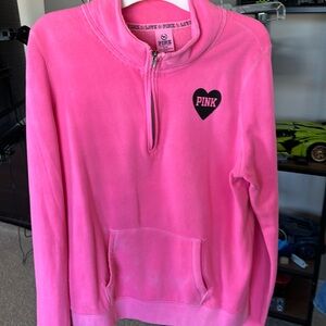 Pink Victoria’s Secret vintage hot pink half zip